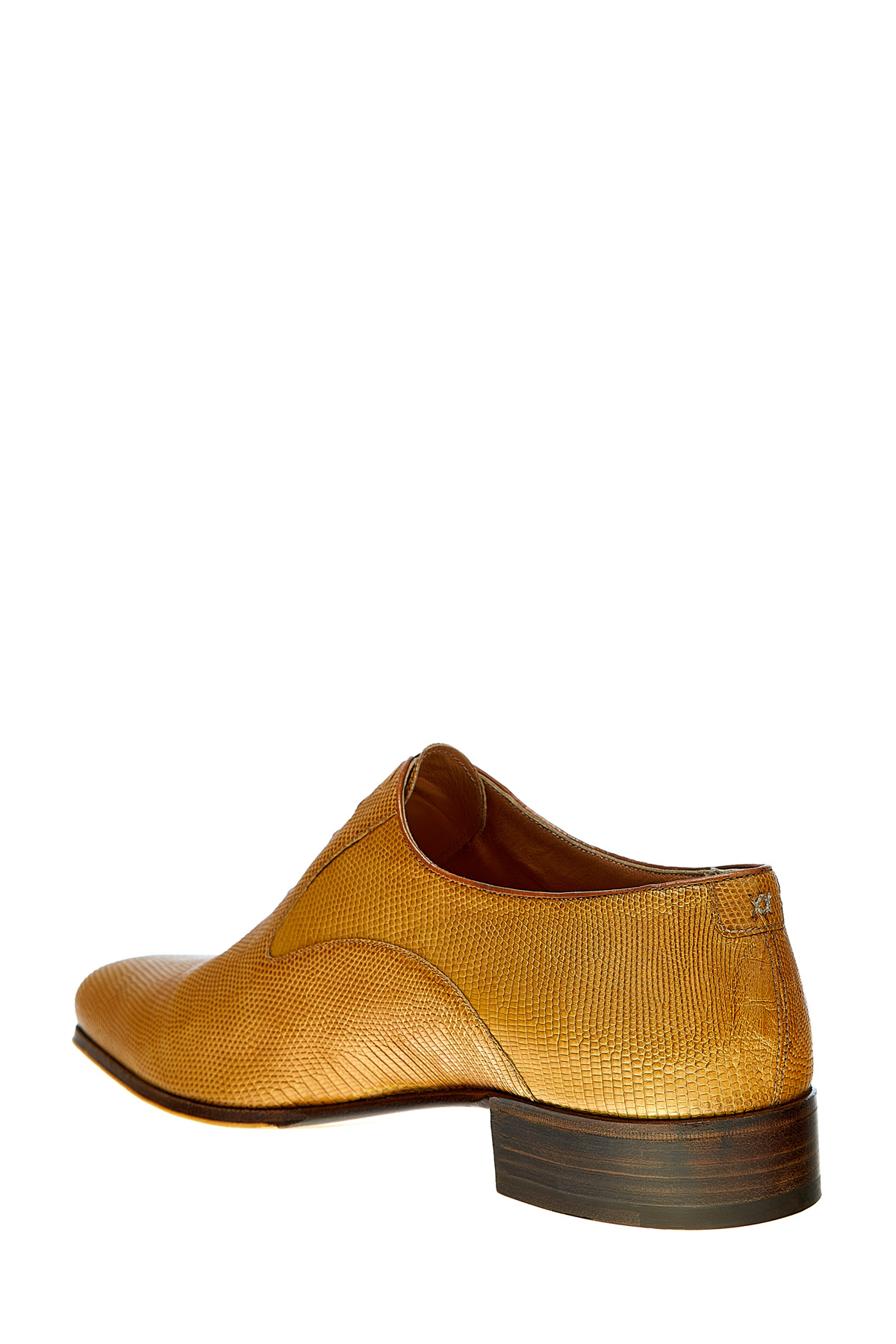 Яркие туфли-оксфорды из фактурной кожи с контрастной подошвой ARTIOLI, цвет желтый, размер 40;43 - фото 4